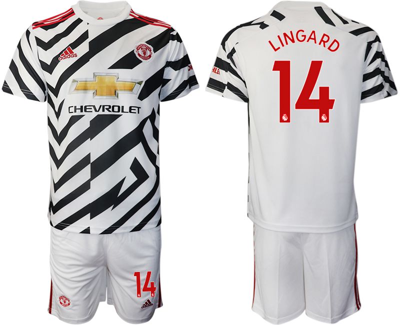 Men 2020-2021 club Manchester united away #14 white Soccer Jerseys